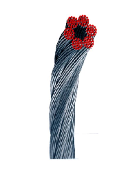 Galvanized steel cable 2 mm 6x7 + 1 roll 5 m