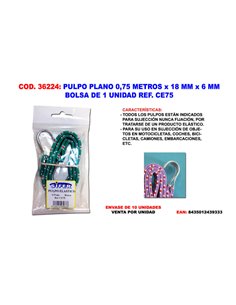 POLPO PIATTO 0,75 METRI 18 MM 6 MM