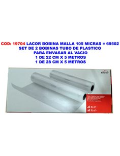 LACOR Mesh Coil 105 Mikrometer, Packung mit 2 Rollen, 28 cm x 5 m, leerer Behälter 69052