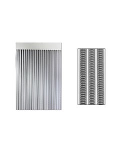 Rideau de porte en ruban Duero 90x210 n° 11 gris-blanc 11285D