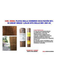 Malha de Sombreamento Urze 90g/m2 Rolos de 1,00x50 m