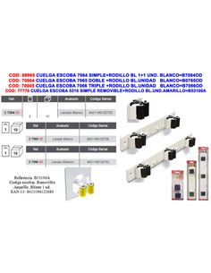 BRINOX Besenhalter mit Roller Blister 2 Einheiten 7064