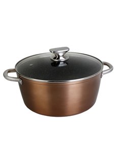 WECOOK Hoher Schmortopf aus geschmiedetem Aluminium, 24 cm, für alle Feuerarten, REF 10924
