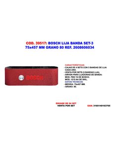 Bosch Coffret ponceuse à bande 75x457 GR 802 608 606 034