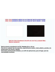 Airon Fix Adhesive 0.45 cm x 20 m Matte Black 67004