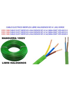 Iberflex RZ1-K electric cable 3x1.5mm 100m halogen VER60315.5