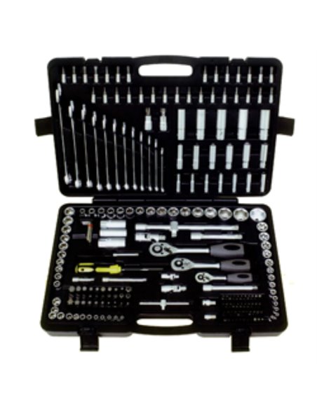 Conjunto de chave de soquete SIFER 215 peças 1/2-3/8-1/4 AB215