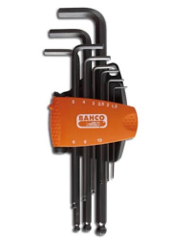 BAHCO BE9678JGO 9-Piece Ball End Allen Key Set