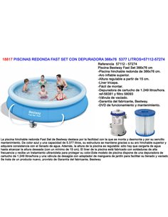 Fast Set Rundpool mit Luftreiniger 366x76 5377 L 57274