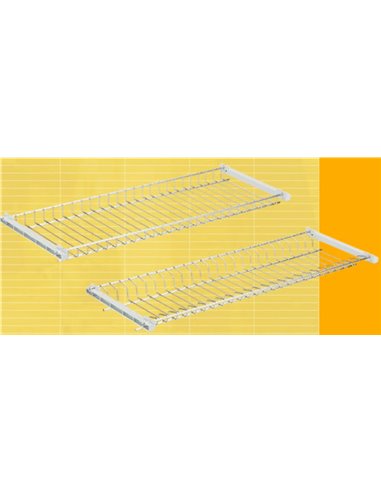 Set scolapiatti e scolabicchieri in acciaio inox con mobiletto 75 cm 92175