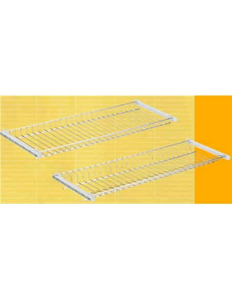 Stainless steel dish and glass drainer set with cupboard 75 cm 92175