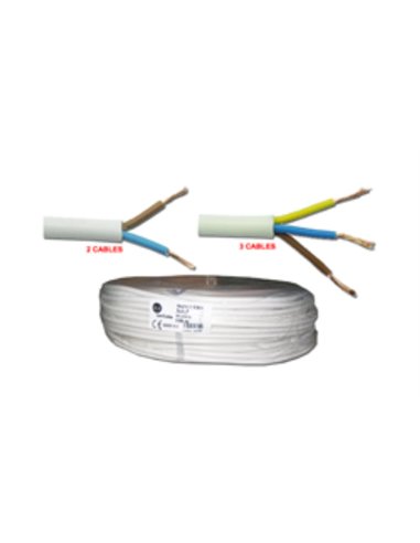 Cable eléctrico manguera 2x1,00 mm 100 m blanco