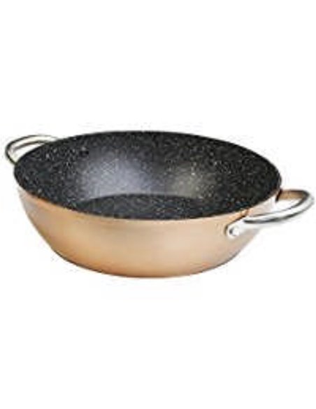 WECOOK Cocotte Basse 24 cm en Aluminium Forgé pour Tous Types de Feu REF 10824