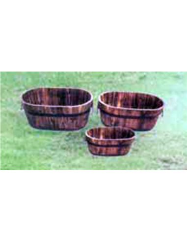 Bambu Set 3 Macetas de Madera 45x27x19 39x23x17 32x17x14 cm 280B