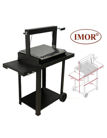 Churrasqueira Modelo Montevidéu 40x57,5 com Rodas IMOR080660