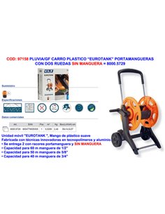 PLUVIA/GF CARRO PLAST.EUROTANK +RUEDAS PORTAMANGUERA S/MAN5729