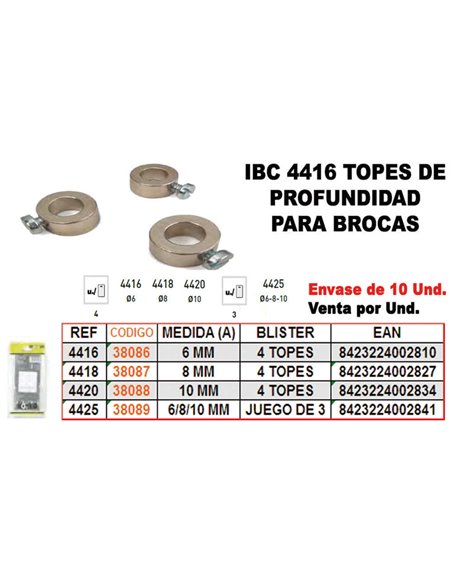 IBC 4-425 JUEGO 3 TOPES PROF.BROCAS6-8-10