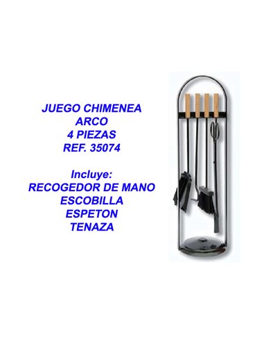 JUEGO CHIMENEA MODELO ARCO 4 PIEZAS 35074