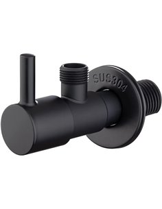 IBERGRIF VALVULA ESCUADRA 3/8 NEGRA CIERRE CERAMICO  M22025B-3/8