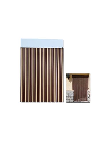 CORTINA DE PUERTA CINTA EBRO 90 X 210 MARRON/BEIG 11425