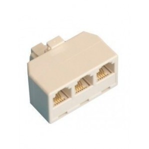 Distribuidor telefónico modular triple.