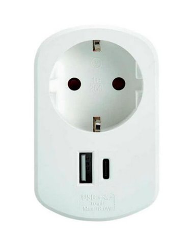SIMON  CARGADOR  RAPIDO 5V-3AH COMBI USB A + USB C CL610306