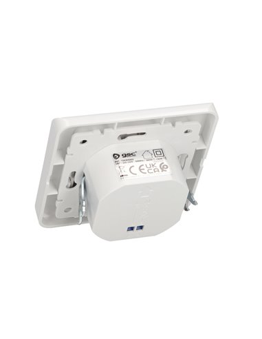 Detector empotrable de movimiento "Nekati" regulable para pared con alcance de hasta 9m fabricado en policarbonato color blanco
