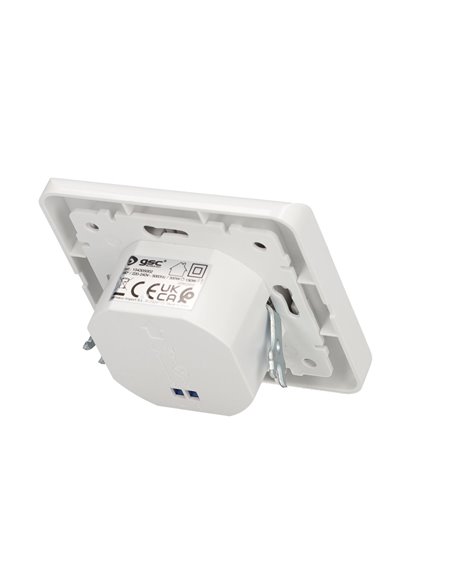 Detector empotrable de movimiento "Nekati" regulable para pared con alcance de hasta 9m fabricado en policarbonato color blanco