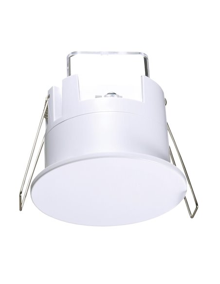 Detector empotrable de movimiento "James" regulable para techo con alcance de hasta 3m fabricado en policarbonato color blanco