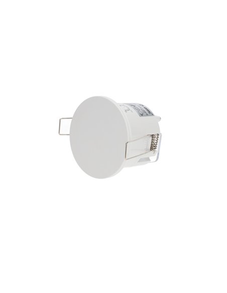 Detector empotrable de movimiento "James" regulable para techo con alcance de hasta 3m fabricado en policarbonato color blanco