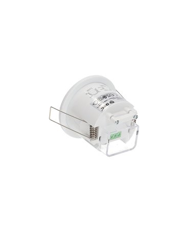 Detector empotrable de movimiento "James" regulable para techo con alcance de hasta 3m fabricado en policarbonato color blanco