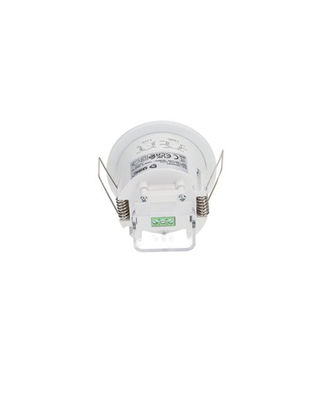 Detector empotrable de movimiento "James" regulable para techo con alcance de hasta 3m fabricado en policarbonato color blanco