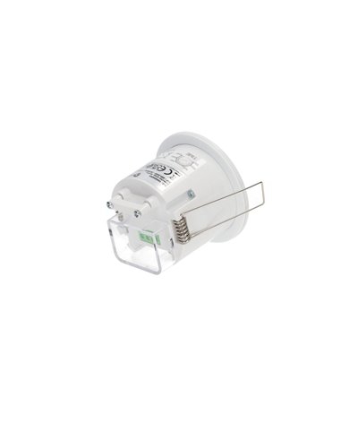 Detector empotrable de movimiento "James" regulable para techo con alcance de hasta 3m fabricado en policarbonato color blanco