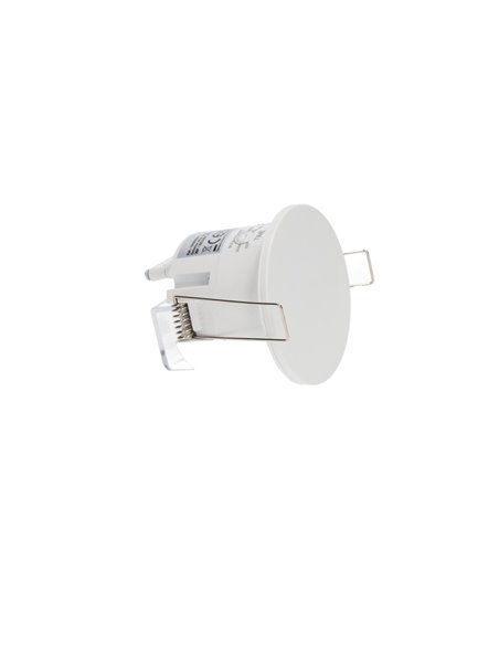 Detector empotrable de movimiento "James" regulable para techo con alcance de hasta 3m fabricado en policarbonato color blanco