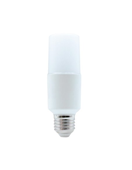 Bombilla LED SMD tubular "T42" E27 (9W 6000K 820lm) IP20 Ø42x125mm fabricada en plástico y aluminio color blanco