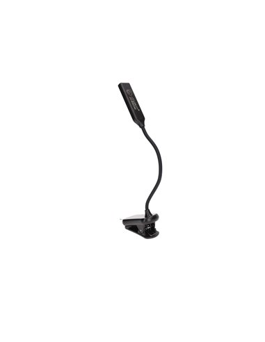 Linterna ajustable LED de lectura con clip de sujeción (1W 3CCT 100lm) IP20 39x310x79mm fabricada en silicona y ABS con carga US