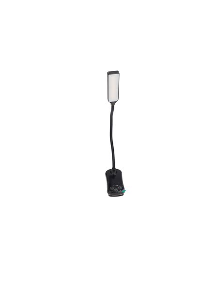 Linterna ajustable LED de lectura con clip de sujeción (1W 3CCT 100lm) IP20 39x310x79mm fabricada en silicona y ABS con carga US