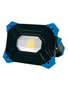 Linterna de trabajo LED COB (20W 2000lm) con cable tipo USB C IP54 178x129x44mm fabricada en aluminio y goma color negro y azul