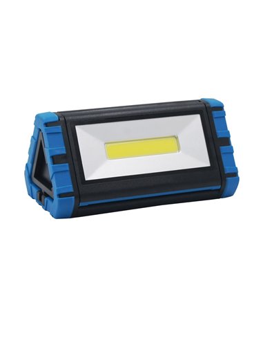Linterna de trabajo LED COB con hojas desplegables (10W 1000lm) con cable tipo USB C IP54 154x84x75mm fabricada en plástico y go