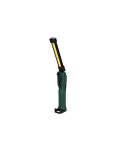 Linterna de trabajo LED (8W 240lm) recargable por USB C IP20 36x295x53mm fabricada en ABS y aluminio color negro y verde 2