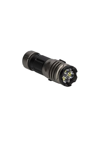 Linterna de mano de 3 LEDs COB (12W 1000lm) con distancia de iluminación de hasta 105m con cable USB C IPX4 Ø26x70mm fabricada e