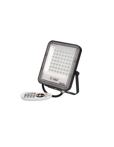 Kintore Aluminum LED floodlight 30W RGBW RGB IP65 Grey