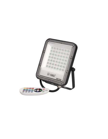 Kintore Aluminum LED floodlight 30W RGBW RGB IP65 Grey