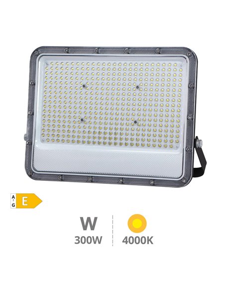 Proyector LED "Belinta" (300W 4000K 36000lm) IP65 400x330x49mm fabricado en aluminio y policarbonato color negro