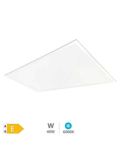 Panel LED empotrable "Luena" (40W 6000K 4400lm) IP20 1175x295x30mm fabricado en poliestireno y aluminio color blanco