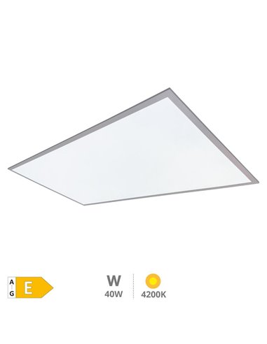 Luena LED recessed panel 40W 4200K 120x30cms. Nickel