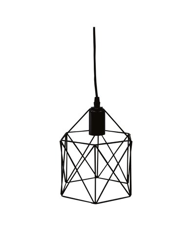 Serie Carnot Pendant lamp 200mm cube black cage 