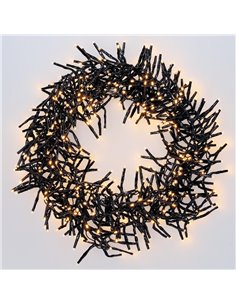 Guirnalda de bombillas LED mini de 5m con 500 bombillas y 8 funciones (1,3W 3000K) IP44 fabricada en PVC color verde