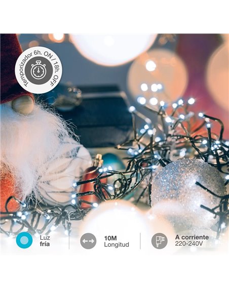 10M LED CLUSTER garland 1000 LEDs cold light