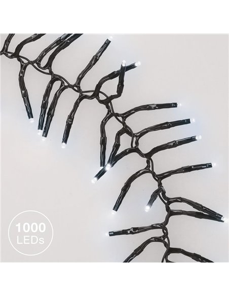 10M LED CLUSTER garland 1000 LEDs cold light